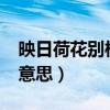 映日荷花別樣紅的意思?（映日荷花別樣紅的意思）