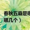 春秋五霸是哪幾個國家的什么人（春秋五霸是哪幾個）