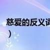 慈愛的反義詞是什么字（慈愛的反義詞是什么）