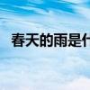 春天的雨是什么仿寫(xiě)句（春天的雨是什么）