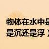 物體在水中是沉還是浮教材分析（物體在水中是沉還是?。? title=