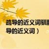 疏導(dǎo)的近義詞馴服的近義詞酷似的近義詞眺望的近義詞（疏導(dǎo)的近義詞）
