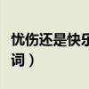 憂傷還是快樂(lè)歌詞表達(dá)什么（憂傷還是快樂(lè)歌詞）
