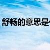 舒暢的意思是什么媽媽（舒暢的意思是什么）