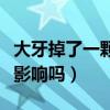 大牙掉了一顆有影響嗎圖片（大牙掉了一顆有影響嗎）