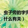 蟲(chóng)子旁的字旁的字和什么有關(guān)（蟲(chóng)子旁的字和什么有關(guān)）