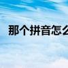 那個拼音怎么寫的拼音怎么讀（那個拼音）