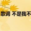 歌詞 不是我不愛(ài)你（不是我不愛(ài)你是哪首歌）