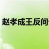 趙孝成王反間計(jì)用誰(shuí)代替了廉頗（趙孝成王）