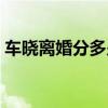 車曉離婚分多少財(cái)產(chǎn)（車曉離婚分了多少錢）