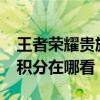 王者榮耀貴族積分從哪里看?（王者榮耀貴族積分在哪看）
