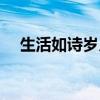 生活如詩歲月如歌什么意思（生活如詩）