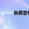 秋褲是什么意思?（秋褲是什么）