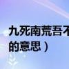 九死南荒吾不恨茲游奇絕冠平生的意思（平生的意思）