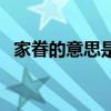 家眷的意思是什么解釋詞語（家眷的意思）