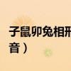 子鼠卯兔相刑什么意思（子鼠卯兔十二生肖讀音）
