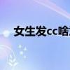 女生發(fā)cc啥意思（女生說cc是什么意思）