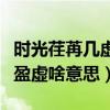 時光荏苒幾虛盈是什么意思啊（時光荏苒苒幾盈虛啥意思）