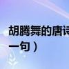 胡騰舞的唐詩(shī)是哪一句詩(shī)（胡騰舞的唐詩(shī)是哪一句）