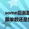 some后面跟單數(shù)還是復(fù)數(shù)名詞（some后面跟單數(shù)還是復(fù)數(shù)）