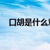 口胡是什么意思 日語（口胡是什么意思）