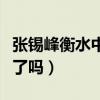 張錫峰衡水中學(xué)保送清華（衡水張錫峰上清華了嗎）