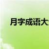 月字成語(yǔ)大全集四字（月字成語(yǔ)大全集）