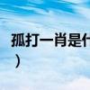 孤打一肖是什么動(dòng)物（孤兄伴學(xué)猜一字帶答案）