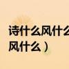 詩什么風什么的成語有哪些特點（成語詩什么風什么）