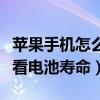 蘋果手機(jī)怎么看電池電量壽命（蘋果手機(jī)怎么看電池壽命）