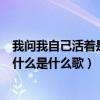 我問我自己活著是為什么是什么歌詞（我問我自己活著是為什么是什么歌）