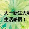 大一新生大學(xué)生活感悟100字（大一新生大學(xué)生活感悟）