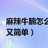 麻辣牛腩怎么做好吃又簡單（牛腩怎么做好吃又簡單）