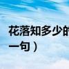 花落知多少的前一句是什么（花落知多少的前一句）