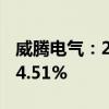 威騰電氣：2024年上半年凈利潤(rùn)同比增長(zhǎng)104.51%
