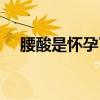 腰酸是懷孕了么（腰酸是懷孕的前兆嗎）