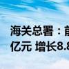 海關(guān)總署：前8個(gè)月我國出口機(jī)電產(chǎn)品9.72萬億元 增長8.8%