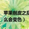 蘋果削皮之后為什么會變色（蘋果削皮后為什么會變色）