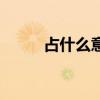 占什么意思解釋（占中什么意思）