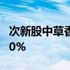 次新股中草香料競價一度30CM跌停 現(xiàn)跌超20%