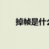 掉幀是什么意思?（掉幀是什么意思）