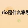 rio是什么意思中文（rio網(wǎng)絡(luò)用語什么意思）
