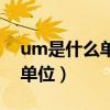 um是什么單位的是什么意思?。╱m是什么單位）