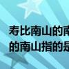 壽比南山的南山指的是中國(guó)哪座山（壽比南山的南山指的是）
