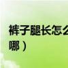 褲子腿長怎么量從哪到哪（腿長怎么量從哪到哪）