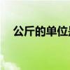 公斤的單位是kg嗎怎么讀（公斤的單位）