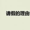 請假的理由領導不會拒絕（請假的理由）