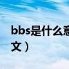 bbs是什么意思中文翻譯（bbs是什么意思中文）