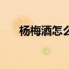 楊梅酒怎么泡制的（楊梅酒怎么泡制）