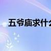 五爺廟求什么最靈?（五爺廟求什么最靈）